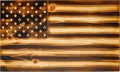 Old Glory Torched Rustic Flag