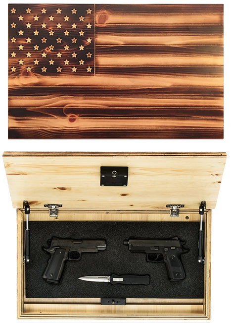 Old Glory Torched Rustic Flag