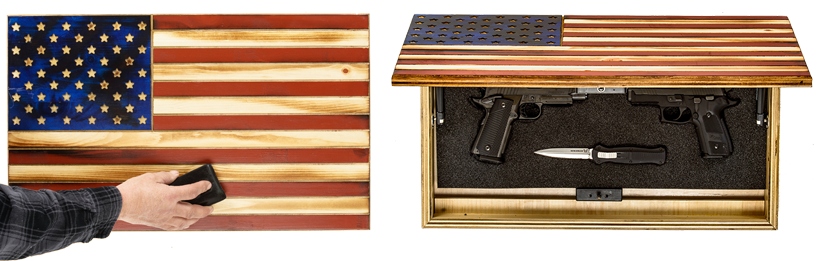 Old Glory Torched Rustic Flag